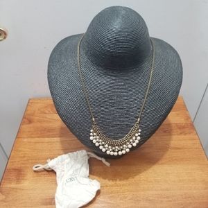 J. Crew Gold tone faux Pearl necklace